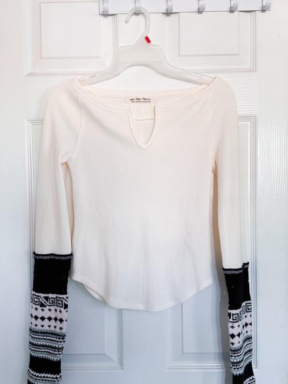 Free People Women's White and Cream Shirt